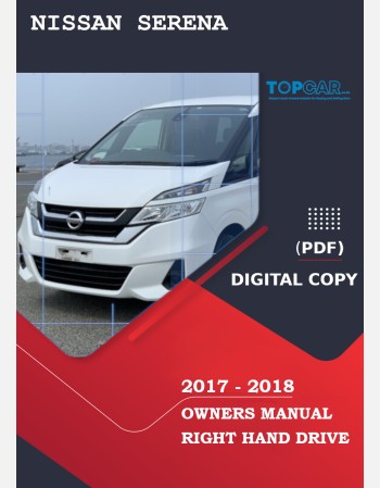 nissan serena 2017-2018 owners manual in english